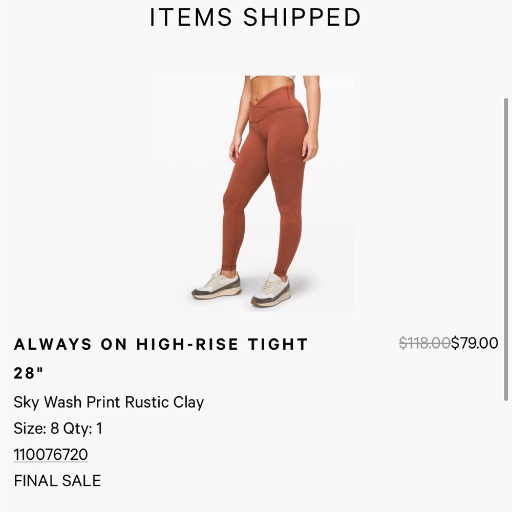 Lululemon always on high-riss right 28”
